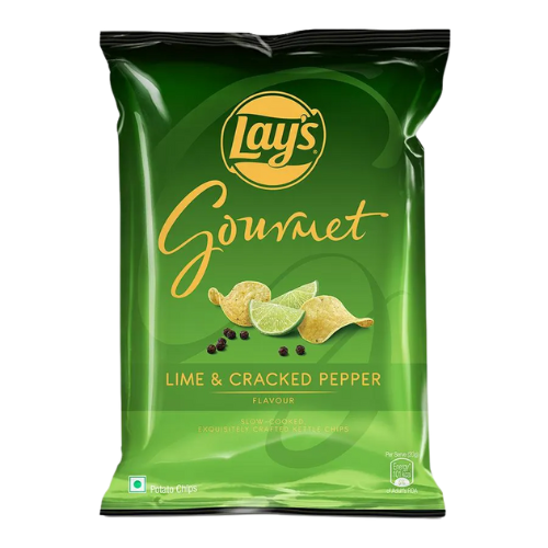 Lays Gourmet - Lime & Cracked Pepper Flavour 55gm