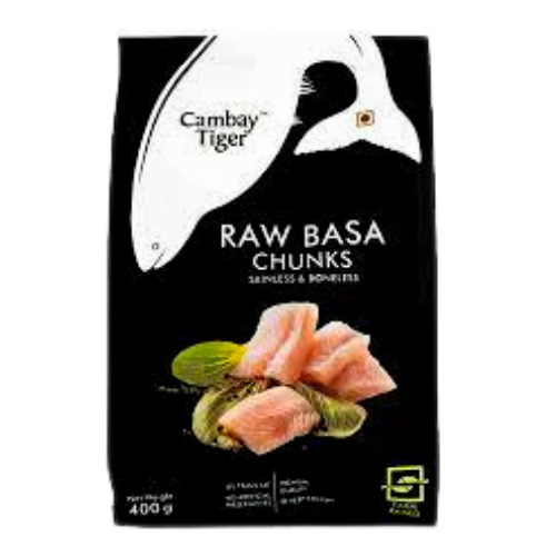 Cambay Tiger Raw Basa Chunks - Skinless & Boneless 400gm