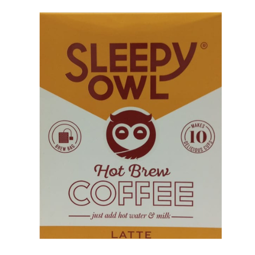 Sleepy Owl Hot  Brew Latte Coffee 10 N