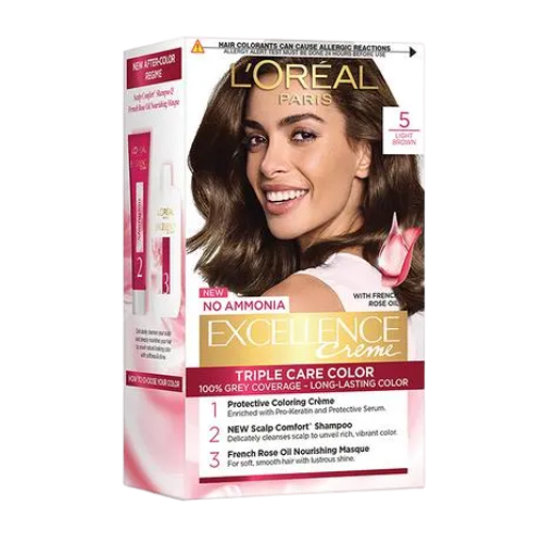 Loreal Paris Excellence 5 Light Brown 100g+72ml