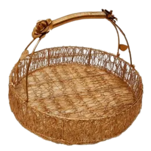 Metal Basket Golden Small 9