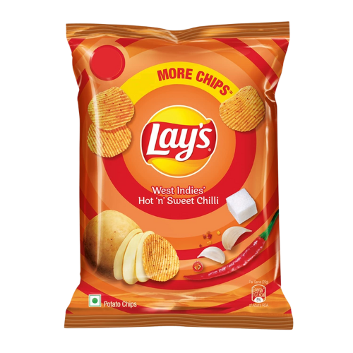 Lays Hot n Sweet Chilli 50gm 20/mrp