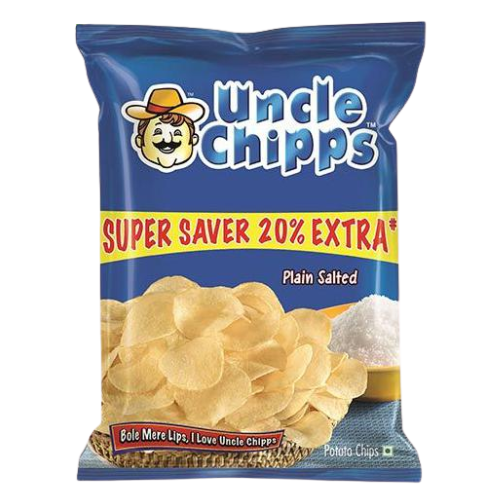 Uncle Chipps Plain Salted 50gm 20/mrp