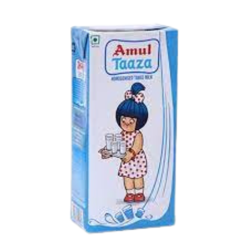 Amul Taaza Toned Milk Tetra Pack 200ml