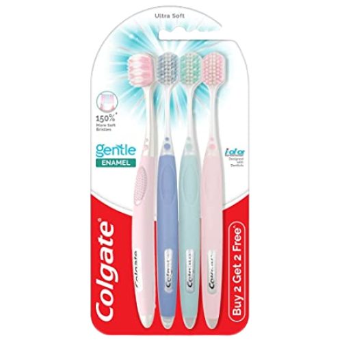 Colgate Gentle Enamel - Tooth brush (Pack of 4)