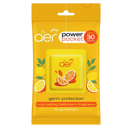 Godrej Aer Lemon Tangy Delight - Bathroom Fragrance 10gm