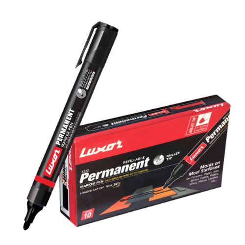 Luxor Refillable Permanent Marker Black Pen 1 U