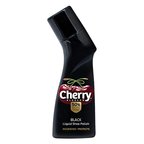 Cherry Blossom Liquid Shoe Polish Black 75ml