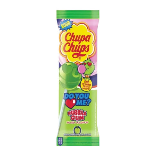 Chupa Chups Bubble Gum Apple Flavour - Lollipop 12gm