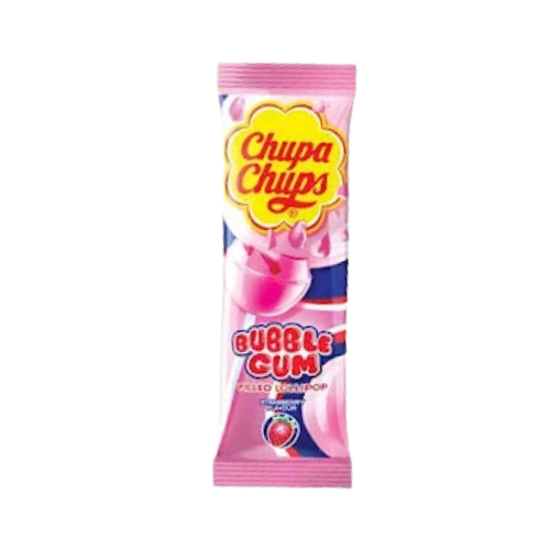 Chupa Chups Bubble Gum Strawberry Flavour - Lollipop 12gm