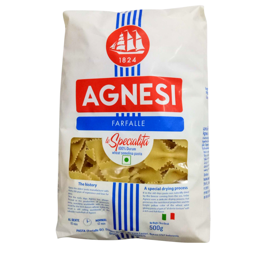 Agnesi Pasta Farfalle (Durum Wheat 61) 500gm