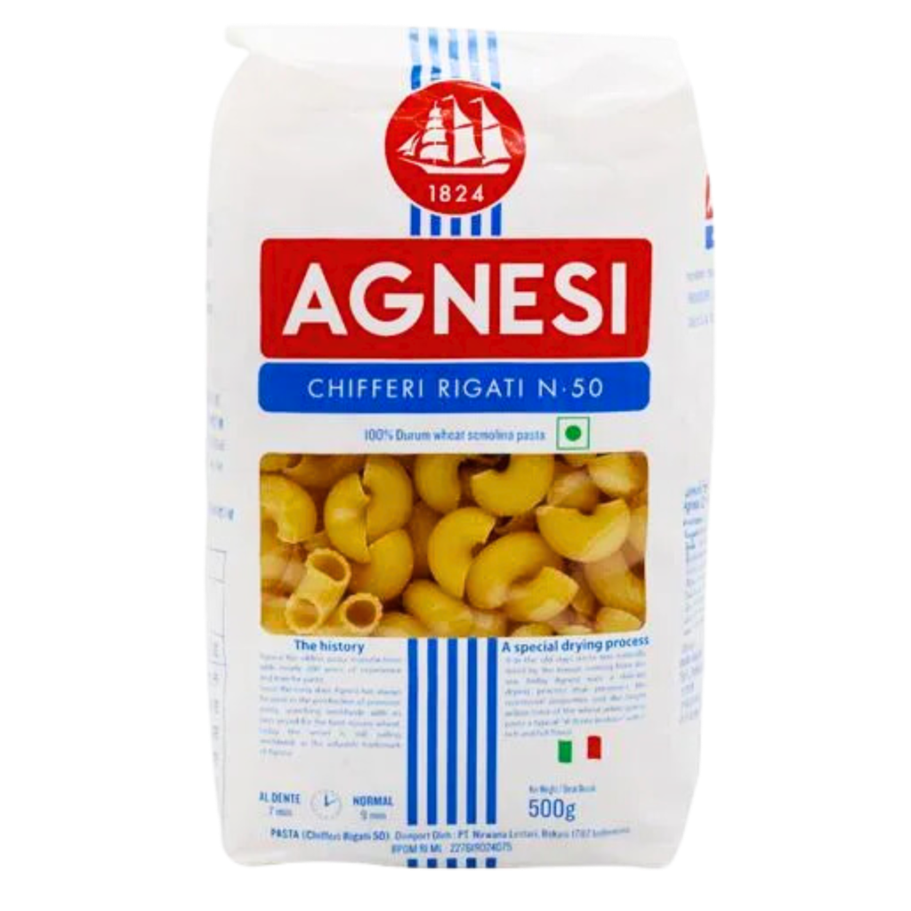 Agnesi Chifferi Rigati (Durum Wheat 50) 500gm