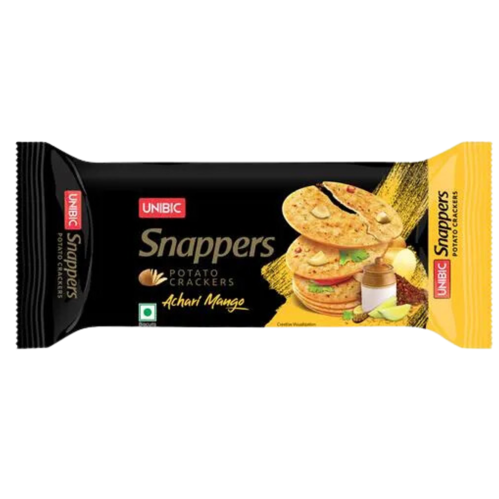 Unibic Snappers Achari Mango Potato Crackers 75gm