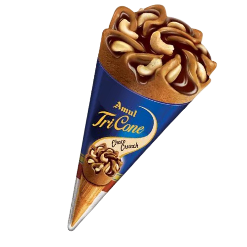 Amul Tri Cone Choco Crunch Ice Cream 120ml