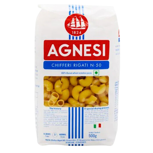 Agnesi Chifferi Rigati (Durum Wheat 50) 500gm