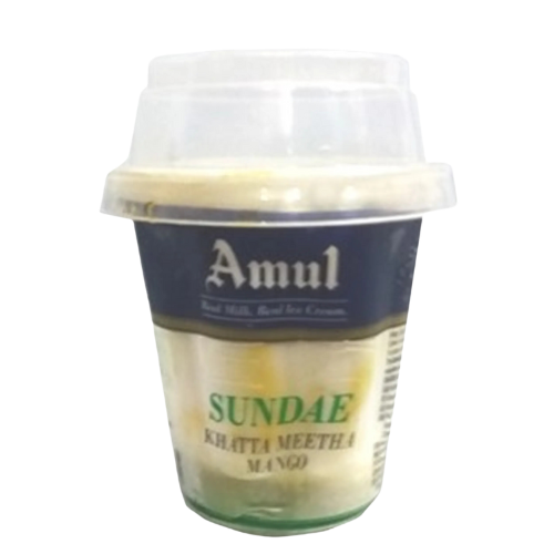 Amul Sundae Khatta Meetha Mango Ice Cream Cup 125ml