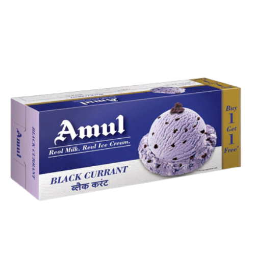 Amul Black Currant Ice Cream 50% Extra 750ml