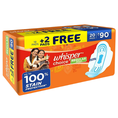 Whisper Choice Wings Sanitary Pads Regular 20U