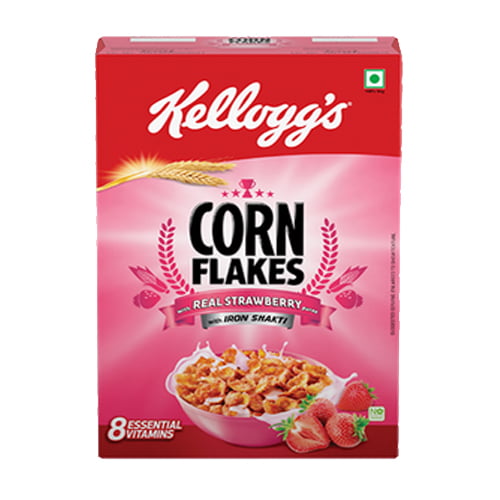 [R0275] Kelloggs Corn Flakes Real Strawberry 300gm