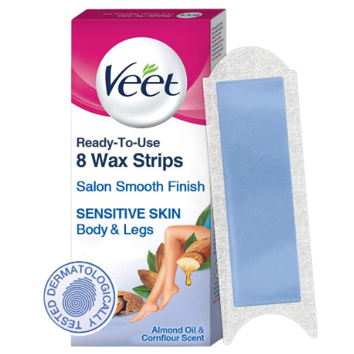 Veet Sensitive Skin Body Waxing Strips 8 U