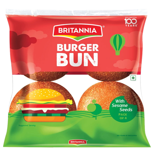 Britannia Burger Bun Bread 300gm