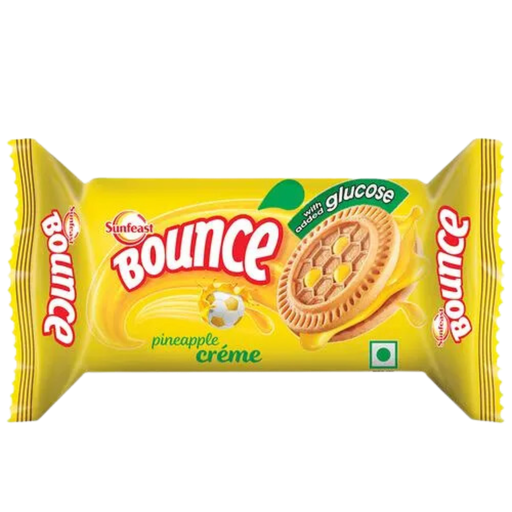 Sunfeast Bounce Pineapple Cream Biscuits 64gm