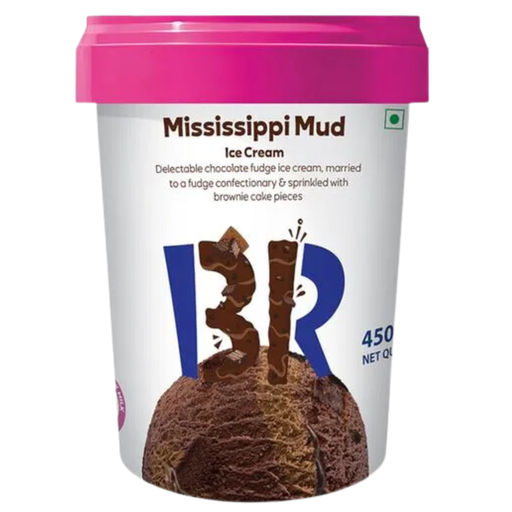 BR Mississippi Mud Ice Cream Cup 450ml