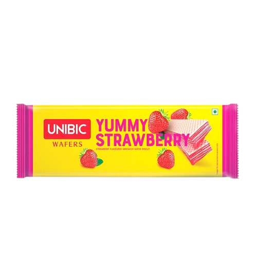 [R1820] Unibic Strawberry Wafer 60gm (Buy 1 Get 1 Free)