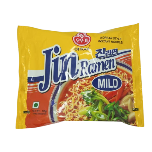 [R3587] Ottogi Jin Ramen Mild Noodles (Veg) 120gm