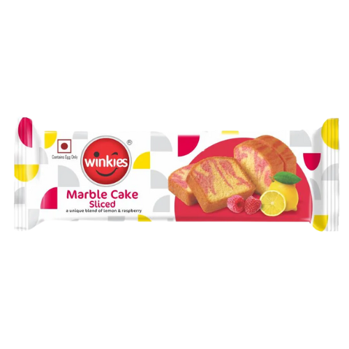 [R3922] Winkies Marble Cake Sliced Lemon &Raspberry 110gm