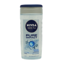 Nivea Men Pure Impact Shower Gel 250ml (3-in1)