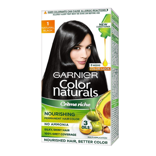 [R3207] Garnier Color Naturals 1 Black Hair Color 35ml+30g