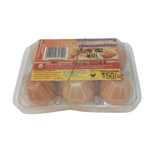 [R2922] Bajaj Kadak Nath Brown Eggs 6pc