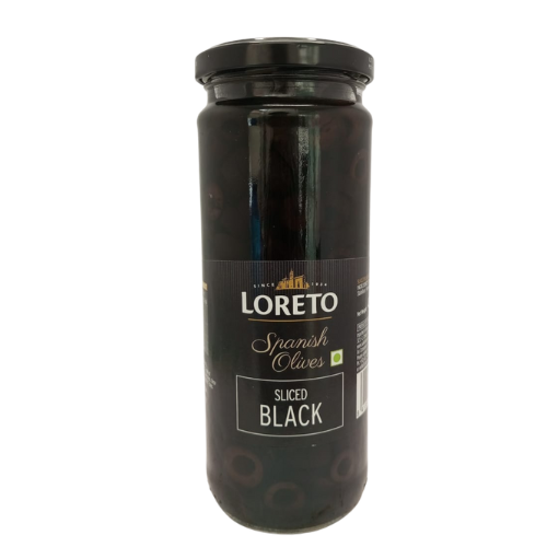 [R3379] Loreto Spanish Sliced Black Olives 450gm