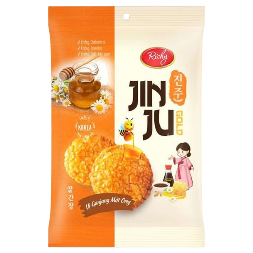 [R4110] RichyJinju Gold - Honey Flavor (Rice Cracker) 120gm