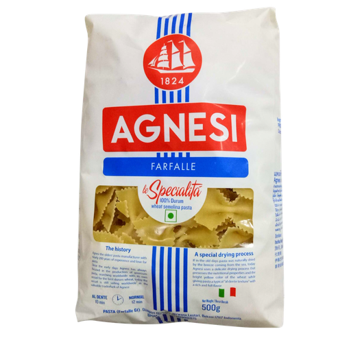 [R4341] Agnesi Pasta Farfalle (Durum Wheat 61) 500gm