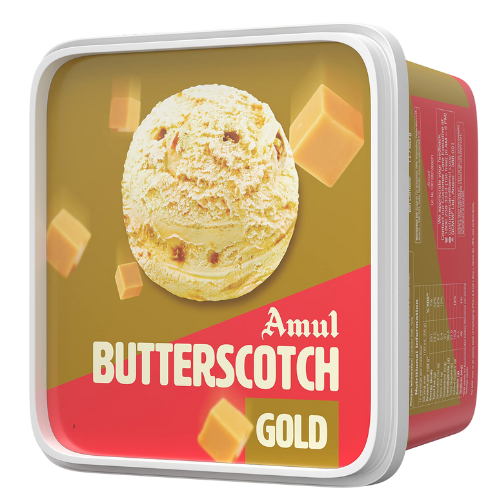 Amul Butterscotch Gold Ice Cream Tub 553 gm