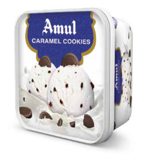 Amul Caramel Cookies Ice Cream Tub 540 gm